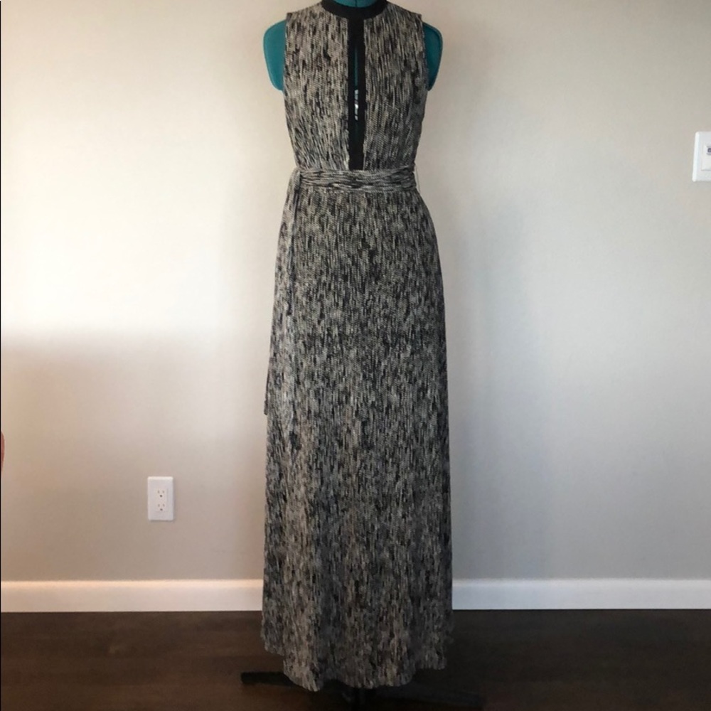 Alice + Olivia Mock-neck black and white dress 4